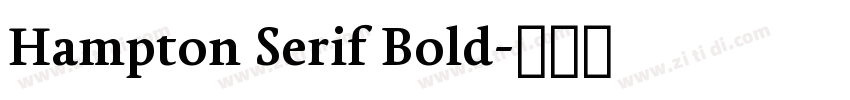 Hampton Serif Bold字体转换
